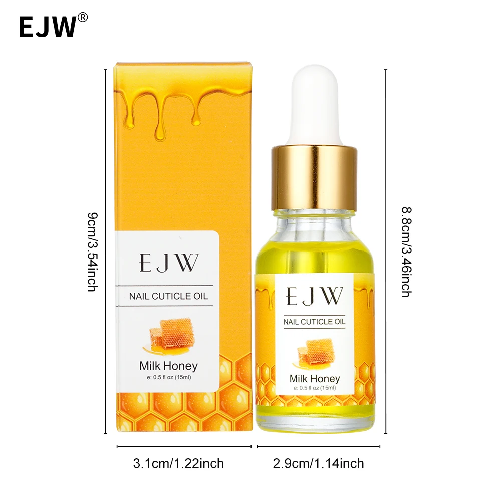 Olio rivitalizzante per cuticole EJW - Olio idratante per cuticole riparate - Rimedio per pelle danneggiata e unghie sottili - Latte e miele