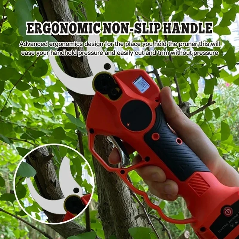 Tijeras de Podar Eléctricas Inalámbricas de 4500 mAh, Podadora de 35 mm, Tijera de Podar Eléctrica