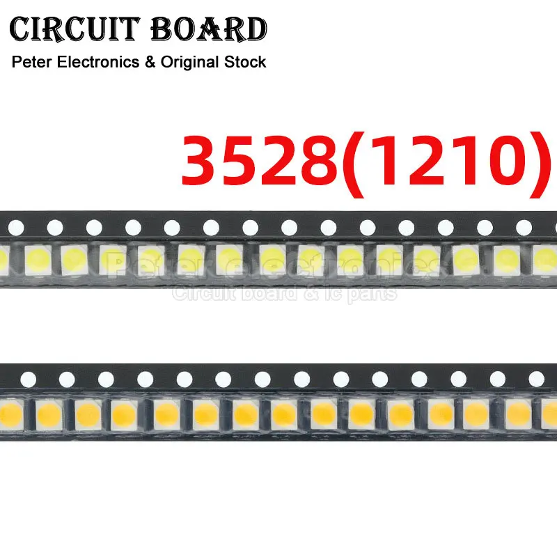 100 pz/lotto Diodi LED SMD 3528 1210 Diodo Kit Diodo LED SMD Verde ROSSO Bianco CALDO ICE Blu Giallo Rosa Viola-UV Arancione rgb