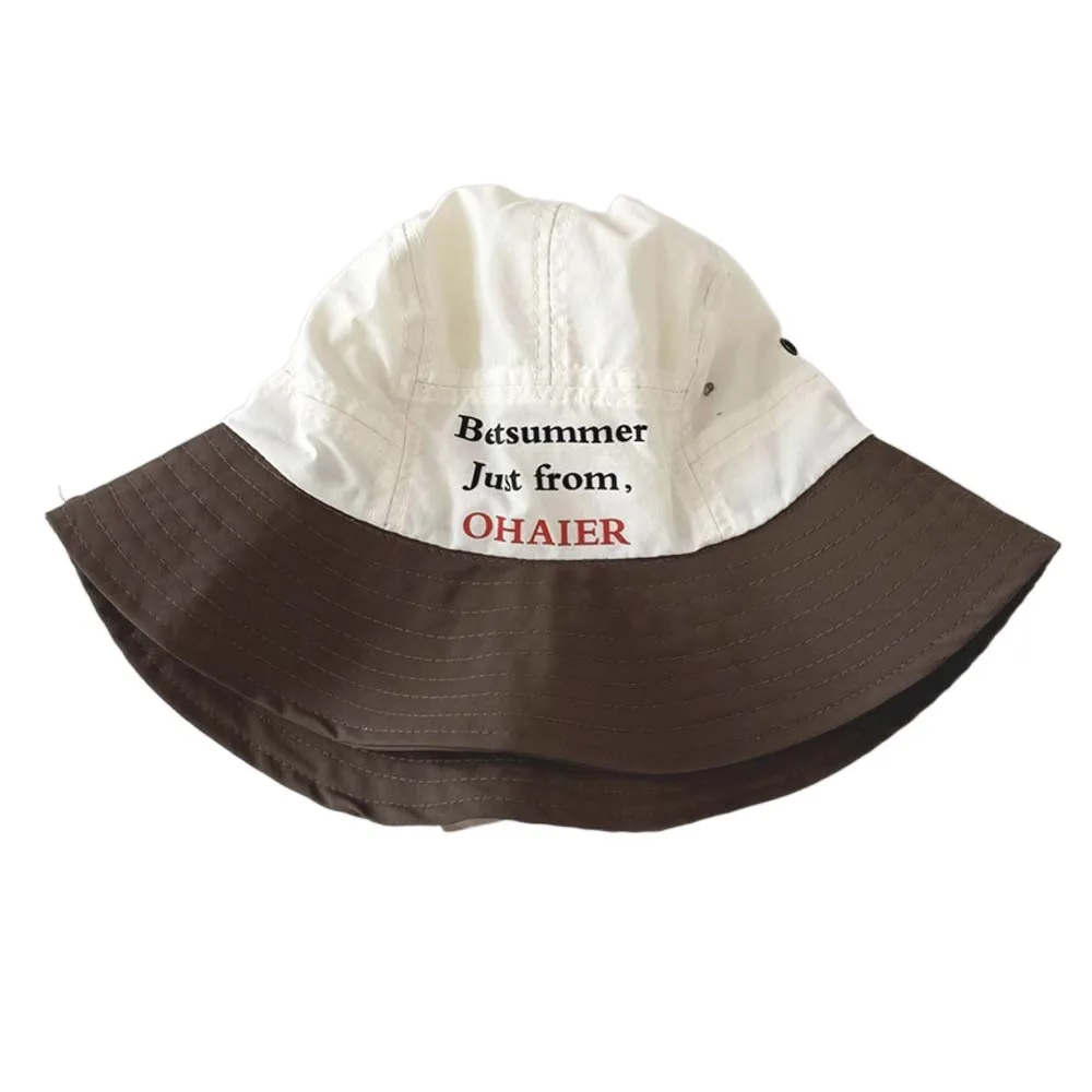 

Korean Style Candy Color Bucket Cap Comfortable Thin Summer Sun Hat Letter Embroidery Soft Quick-dry Fisherman Hat Girls