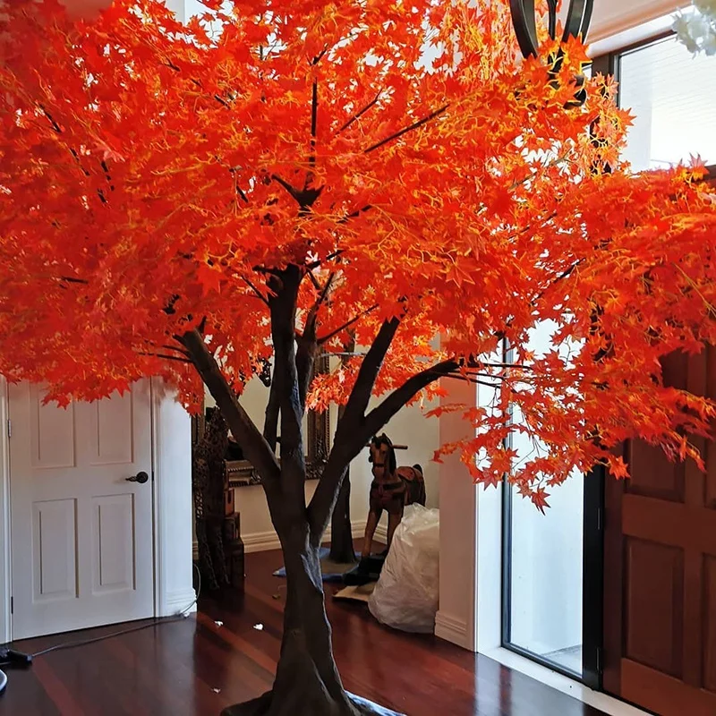 custom.songtao Large Outdoor Originality Decorative Red maple trees for outdoor decoration