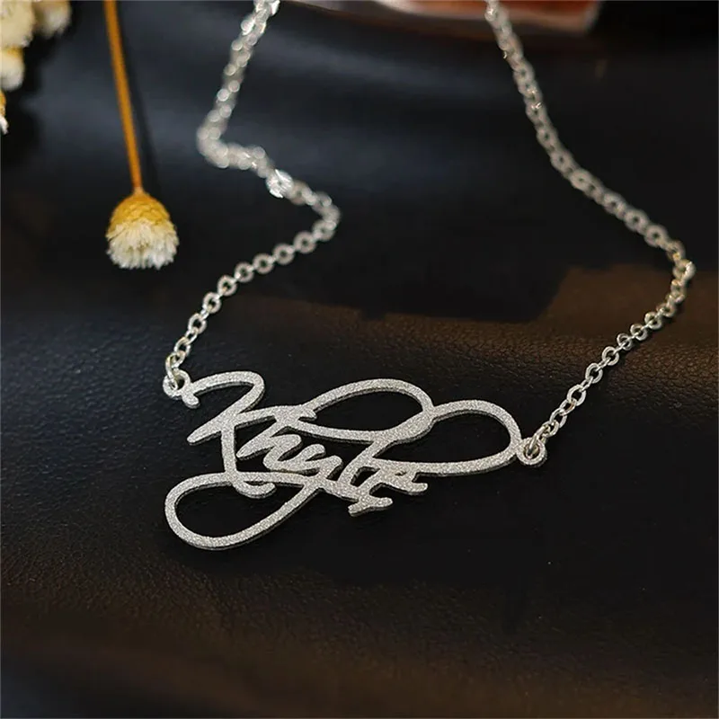 

Custom Made Steel color Rap Monster Women Necklaces Pendants Lady Best Friends Game Lovers Korean Chain Raper High Quality Cheap