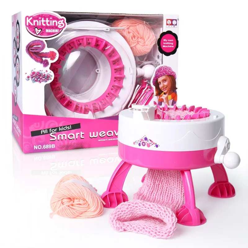 

DIY Knitting Wool Machine with 2 Woodlens Penguin Smart Weaver Weaving Loom Dreams Kids Educational Learn Toy Girl Gift
