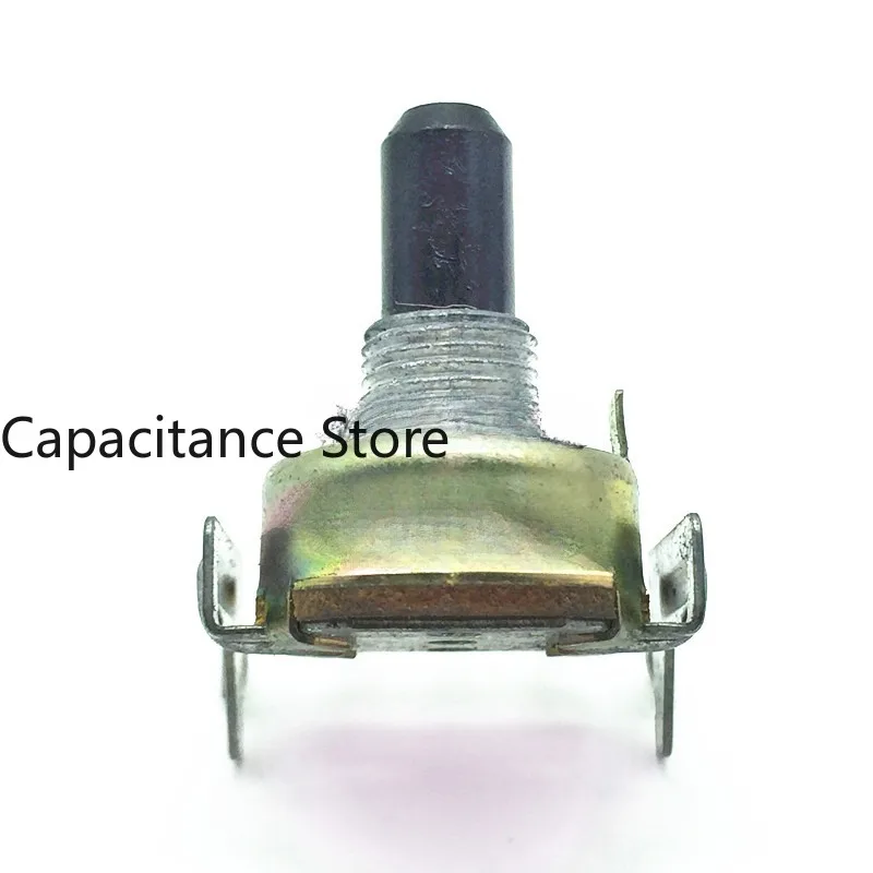 5PCS 16 type potentiometer 50K Ω A single row 3-pin with bracket shaft length 15mm half 