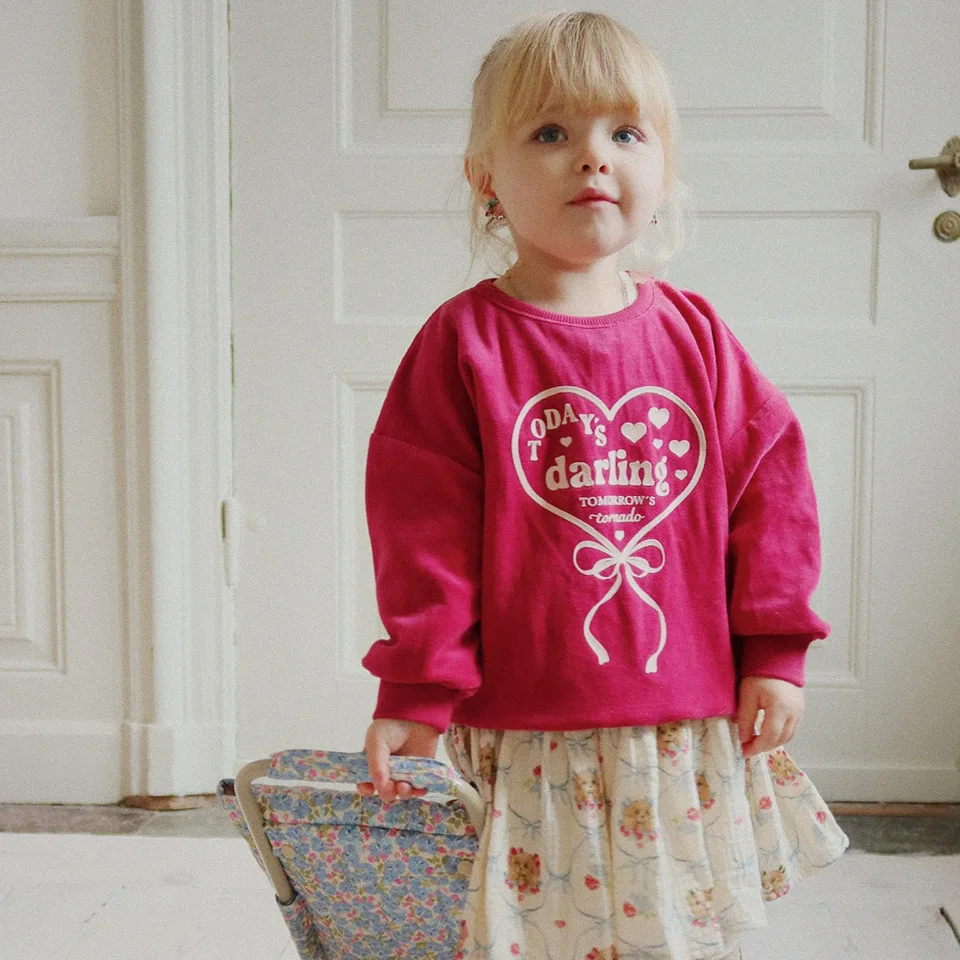 بلوزات الأطفال 2025 خريف/شتاء موضة الرسوم المتحركة مبطنة بالصوف الدافئة الفتيان الفتيات هوديي مجموعة القطن المطبوعة فستان الفتيات