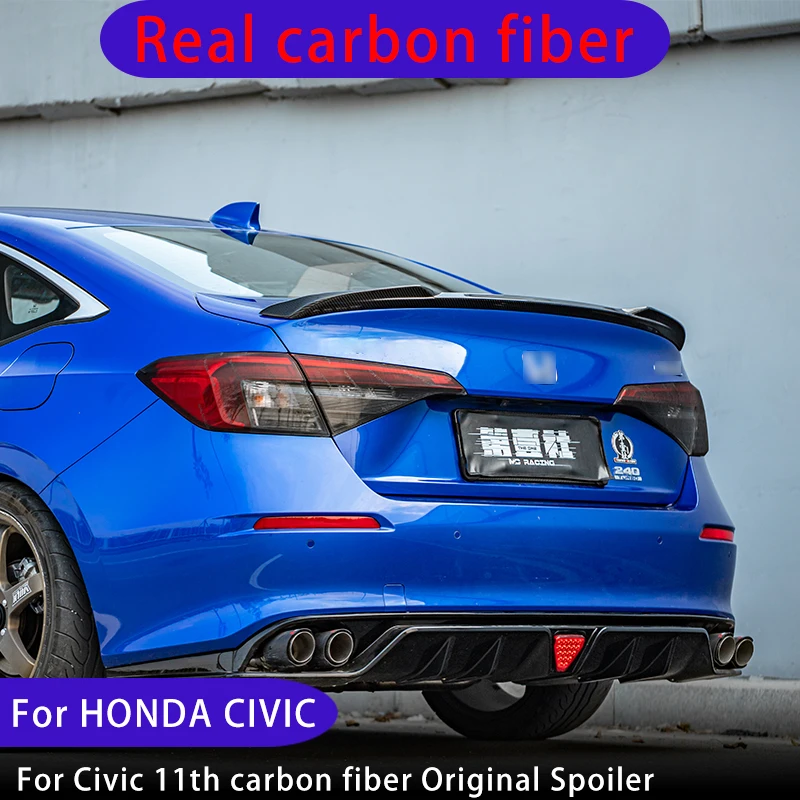 Suitable for Honda 11th generation Civic spoiler Civic 2021 2022 FE1 true carbon fiber material rear wing original factory style