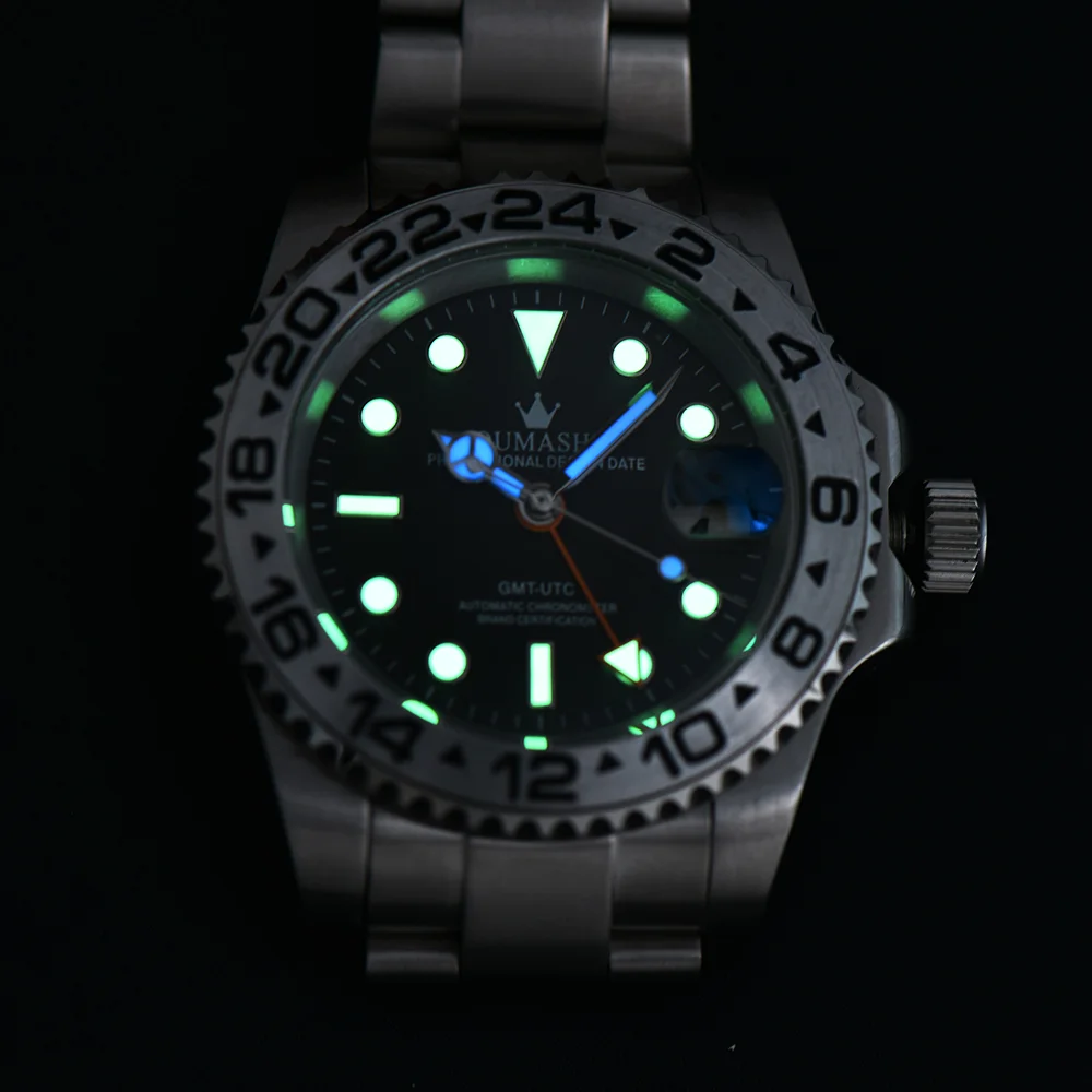 Orologi da uomo di lusso Orologi GMT Movimento automatico Orologi meccanici Orologi impermeabili in vetro zaffiro Orologi con movimento NH34