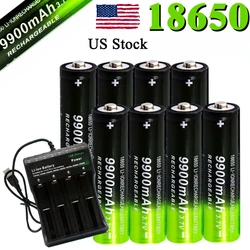 Batería recargable de iones de litio para linterna, pila de gran capacidad de 18650 V, 3,7, 18650 mAh, para juguetes, 2-20 piezas, nueva