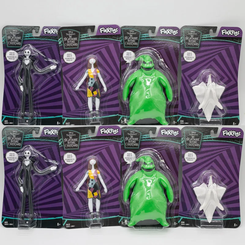 Figuras de Anime de Pesadilla Antes de Navidad, Jack Skellington, Sally, Zero, Modelo Articulado, Juguete Coleccionable, Adorno, Regalos para Niños