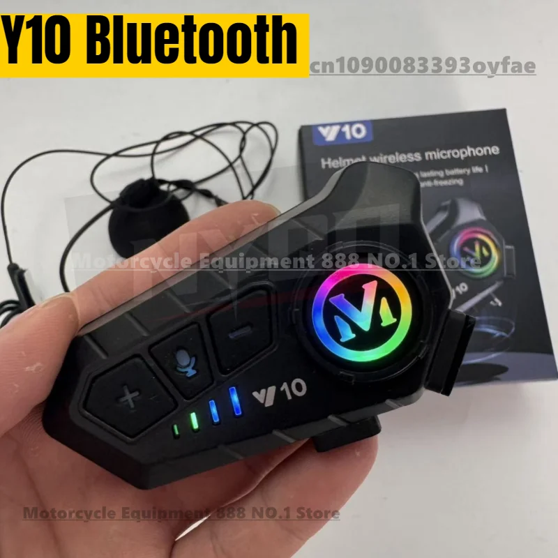 

Y10 Bluetooth Motorcycle Helmet Headset Wireless MP3 Player 2000Mah Super Long Standby Earphone With Soft Hard microphone