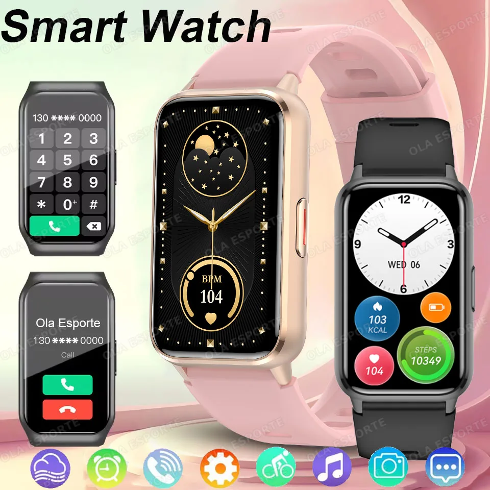 

Новые умные часы BT Call Voice Assistant Монитор здоровья и сна Модные спортивные водонепроницаемые умные часы Android IOS для женщин и мужчин Часы