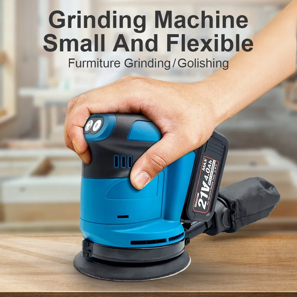 Electric Sander 3-Speed 125mm  Random  Orbital Motor Wood Grinder for Makita Battery Polishing Grinding Polisher Sanding Machine