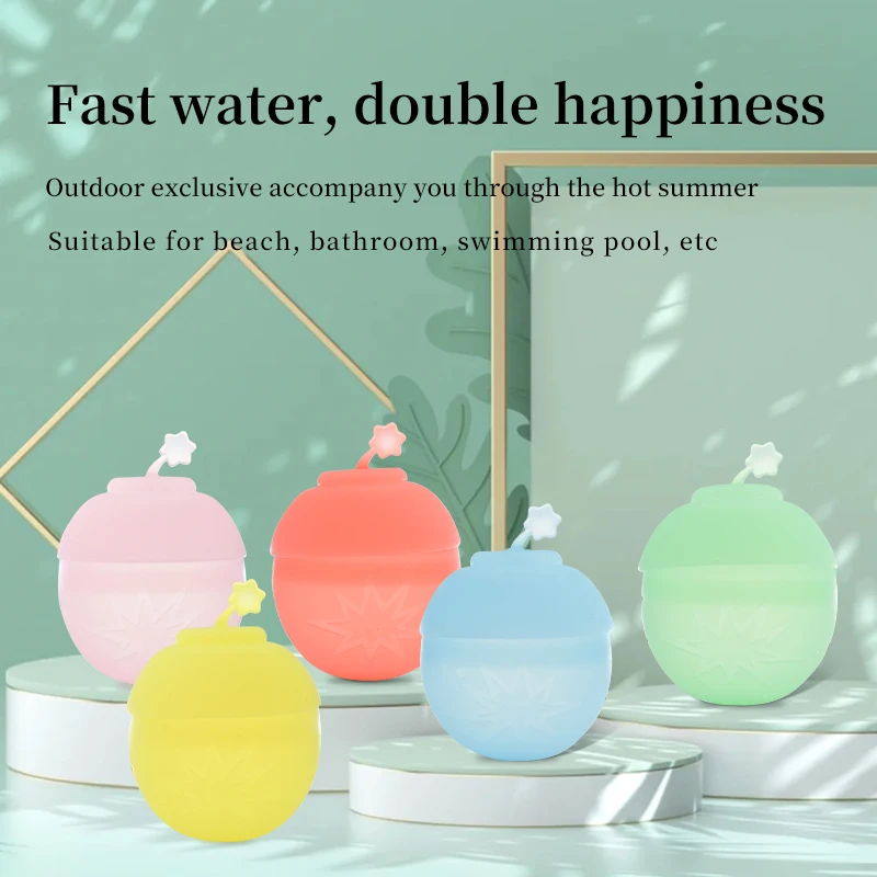 Reusable Water Fighting Balls Adults Kids Summer Swimming Pool Silicone Water Playing Toy Pool Bomb Balloons kids outdoor games