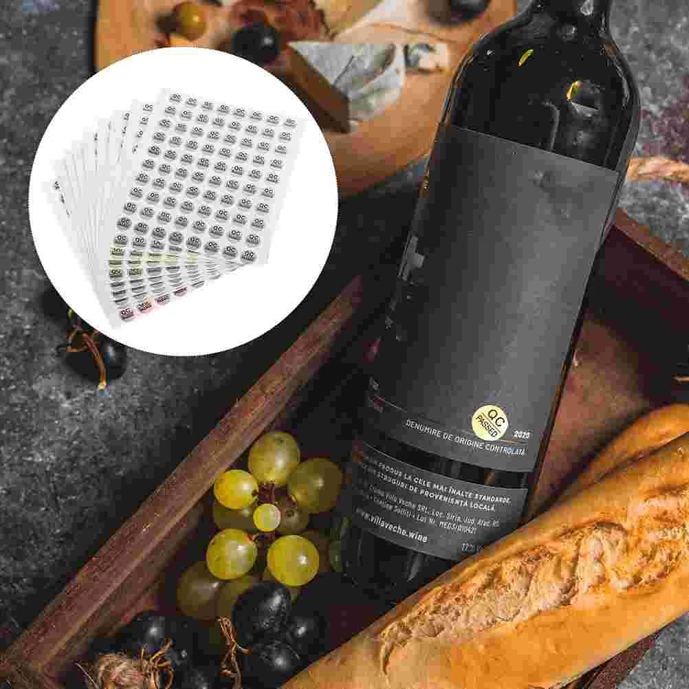 1600 Pcs Qc Pass Tag Passed Stickers Labels Quality Test Transparent for Warehouse Inspection Inventory Number Decals