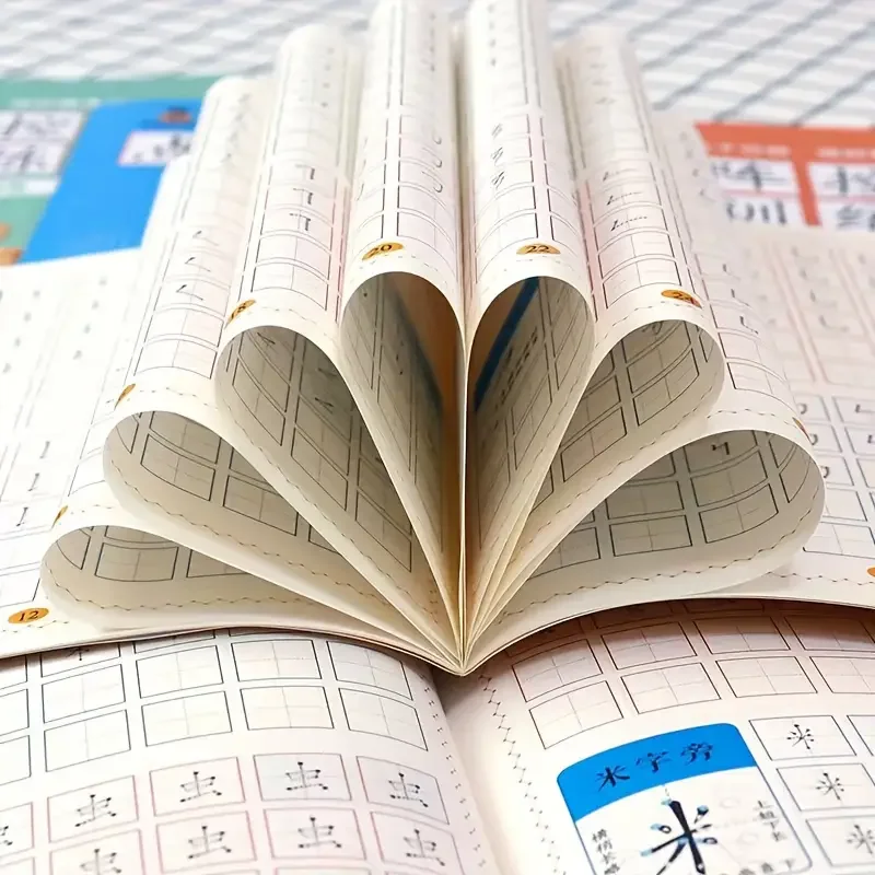 Stiftkontroll-Tracing-Buch, Handschrift-Übungsbuch zur Punktmatrix-Stroke-Kontrolle, Schreibübung für frühes Lernen von Kindern – Detail 5