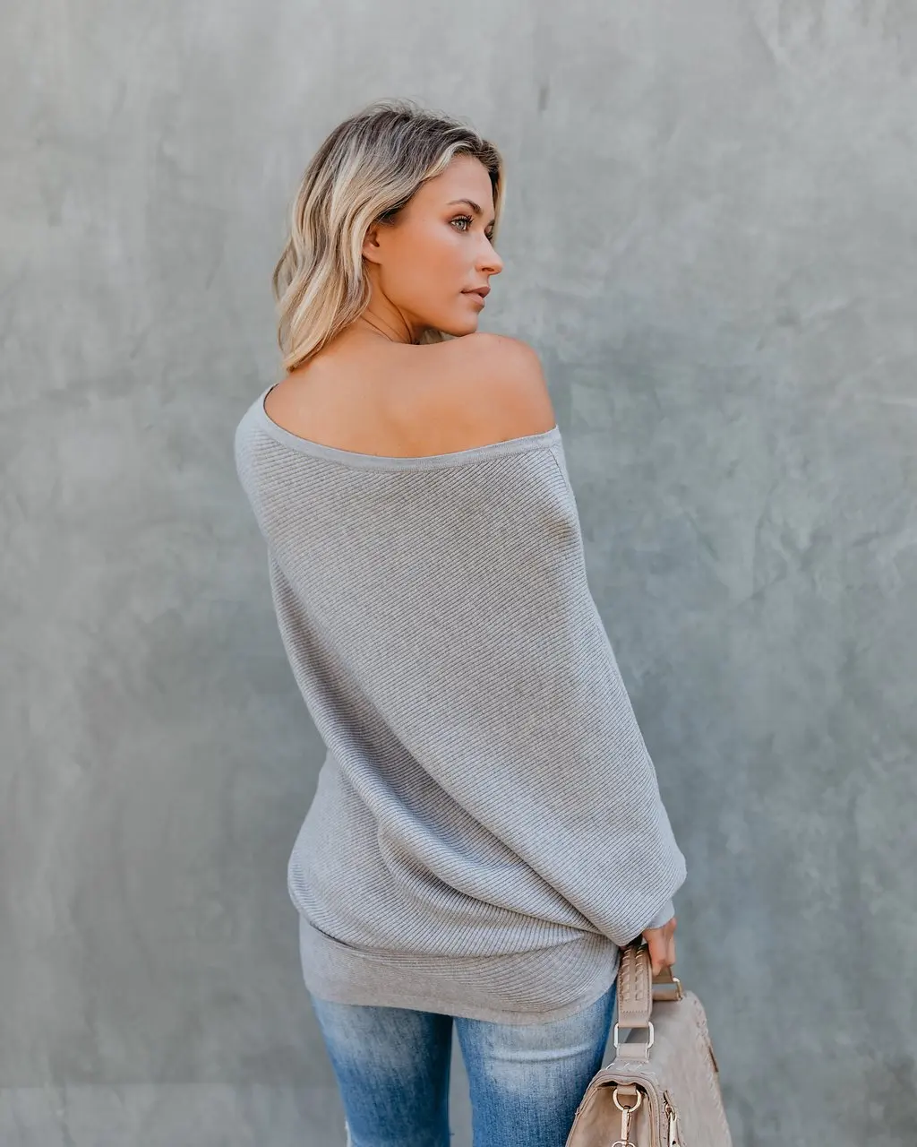 Women Off Shoulder Sweater Ribbed Knit Slim Jumper Long Sleeve Off Shoulder Ribbed Pullovers Tops Slim Fit Causal Jumpers