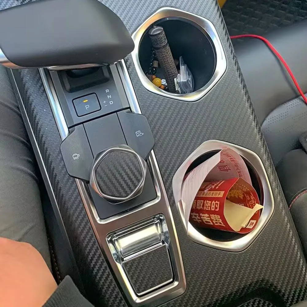 For Changan CS55 Plus 2020-2023 InteriorCentral Control Panel Door Handle Carbon Fiber Stickers Decals Car Styling Accessorie