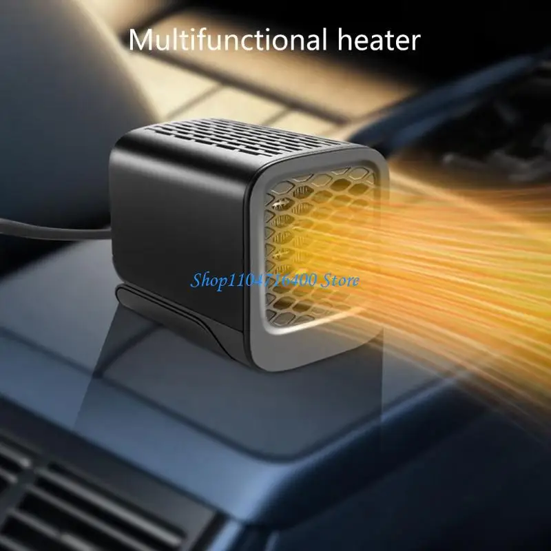 y1gd Car Heater 12/24V Portable Car Heating Fan 2 in 1 Cooling Heating Auto Defroster