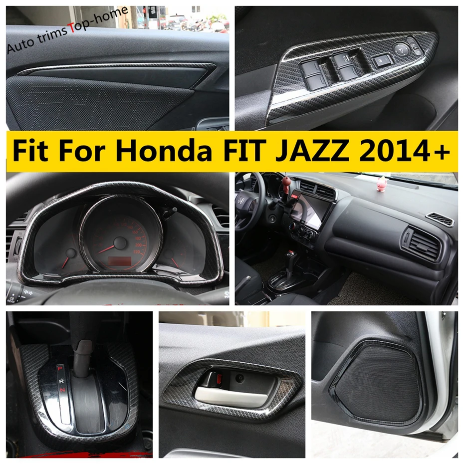 

Inner Door Speaker Window Lift Button Dashboard Stripes Gear Shift Panel Cover Trim For Honda FIT JAZZ 2014 - 2020 Accessories
