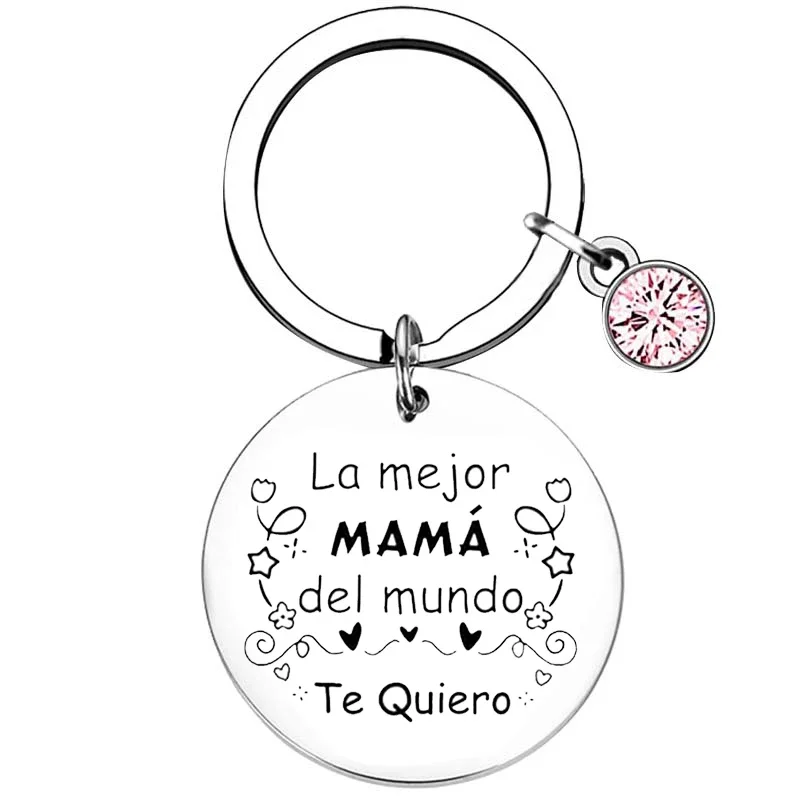 Spanish Stepmom I Love You Keychain keyring Birthday Thanksgiving Mother's Day Gift