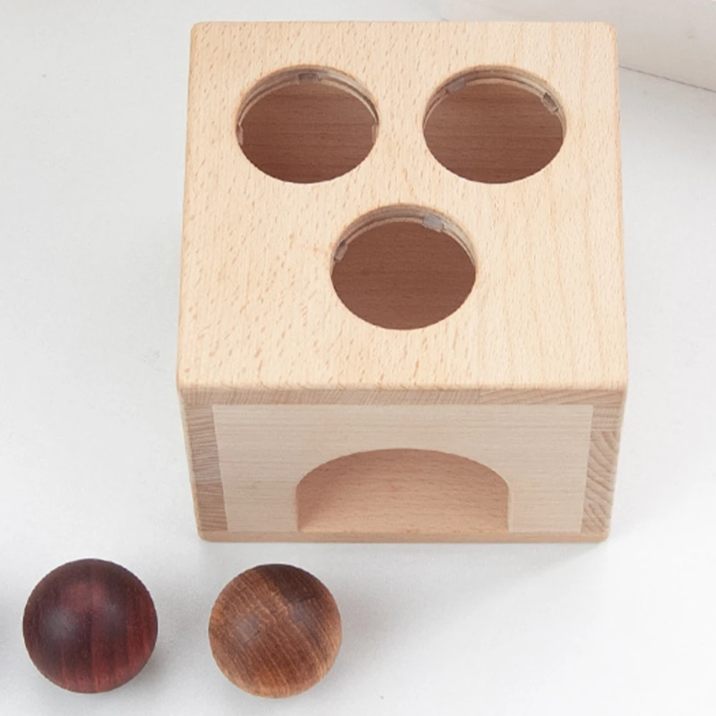 

1 Set Of Wooden Knock Ball Kids Hand-Eye Coordination Game Ball Drop Educational Plaything For Toddler Boys Girls 1-3 Years