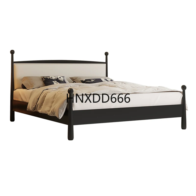 

House White Backrest Modern Bed Double Luxury Girls Hotel Loft Bedroom Beds King Size Adults Wooden Cama De Casal Furniture Home