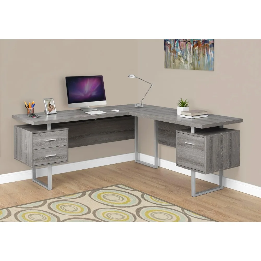 Ordinateur 70 "L Desk Stores ou Right Face-Taupe