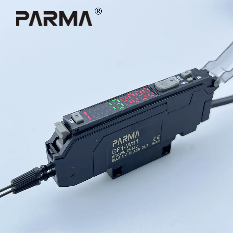 PARMA Fiber Optic Sensor Amplifier High Precision 10-30V DC 3-wire NPN PNP NA11 Digital Display Optical Photoelectric Switch