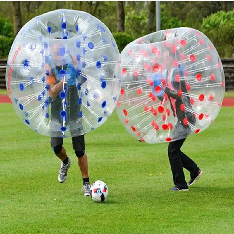 Ballon gonflable Zorb de 1.5m, balle de football à bulles, impact, pare-chocs à air, ballon de football à bulles, fête de sport, ligue, jeu de construction