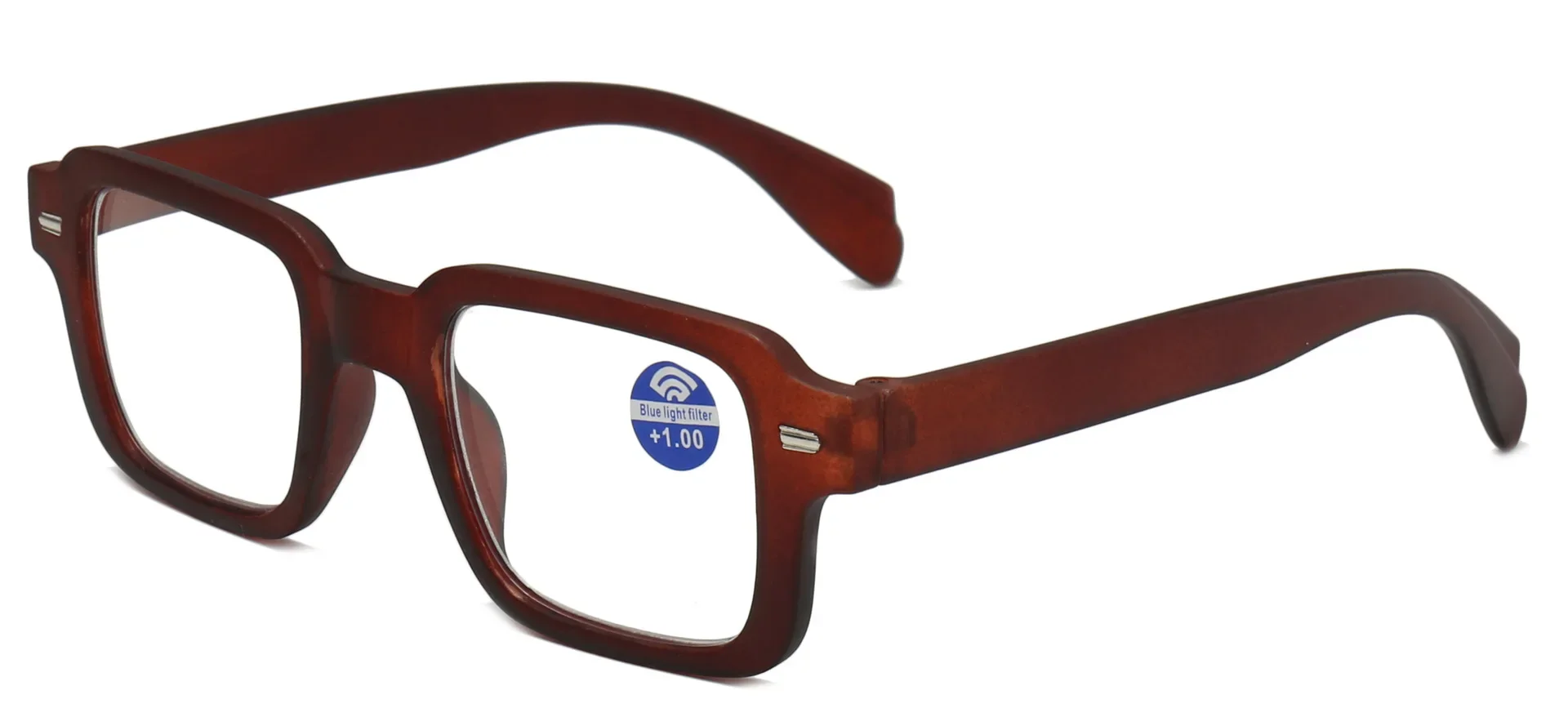 Óculos retrô para presbiopia, espelho de leitura para homens, armação fosca, rebite, óculos de leitura vintage + 1.0 + 1.5 + 2.0 + 2.5 + 3.0 + 3.5 + 4.0