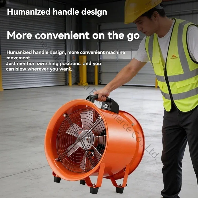 Portable Exhaust Fan Axial Fan 220V Mobile Exhaust Fan Blower High Speed Painting Ventilation Industrial Equipment view 3