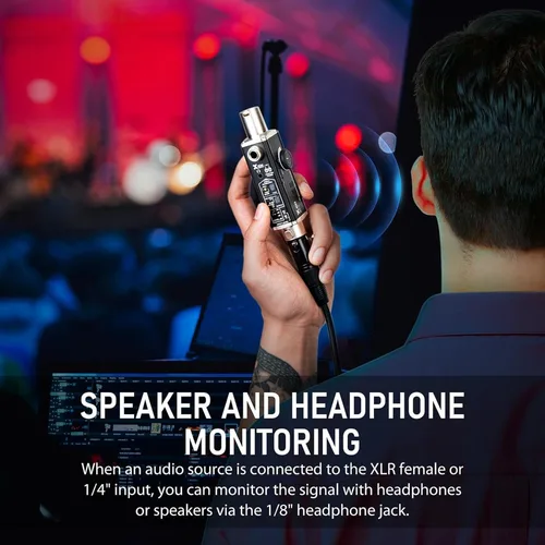 Imagen 2 del producto Probador de audio portátil Xvive AT-1, generador de señal, probador de cable XLR, comprobador de energía fantasma, medidor de nivel de entrada y auriculares