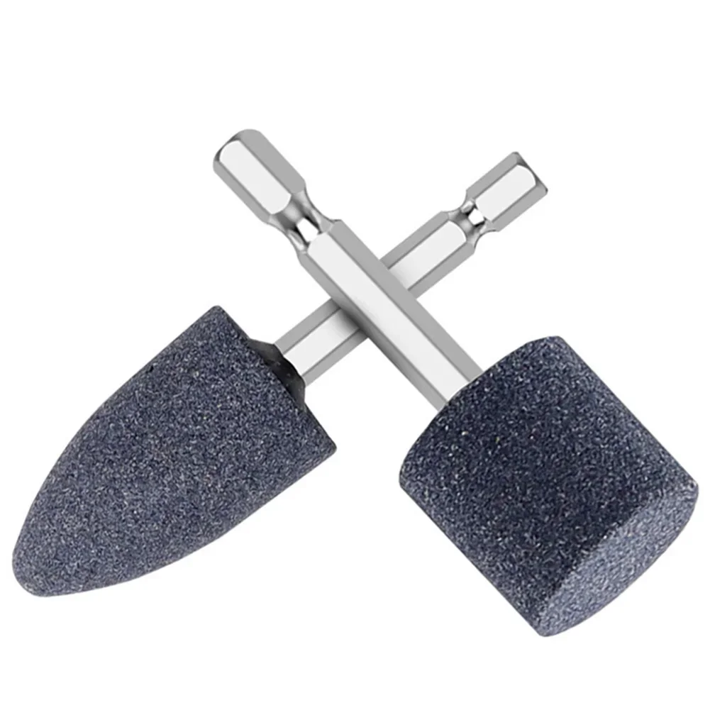 New Grinding Head Portable Grinding Drill Tool Grinding Wheel Hexagonal Shank Brown Corundum Cone Abrasive Tools