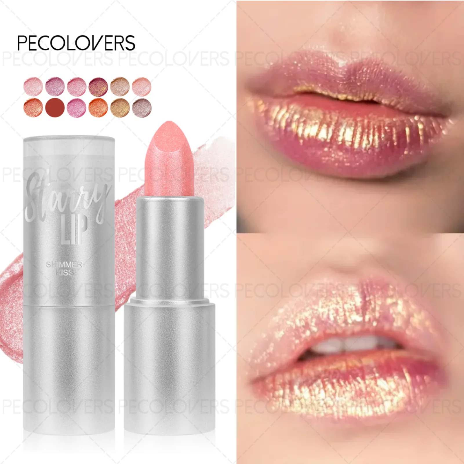 1PC Shinning Pearlescent Beauty Lippenstift – wasserfest und langlebig, verschiedene Farbtöne erhältlich, ideal für Feiertagsfeiern