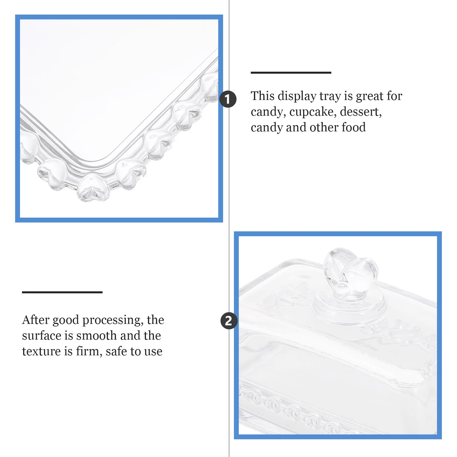 

Glass Cake Plate with Dome Cover Clear Dessert Display Stand for Wedding Party Birthday Cake Storage Tray Baking Serving Set