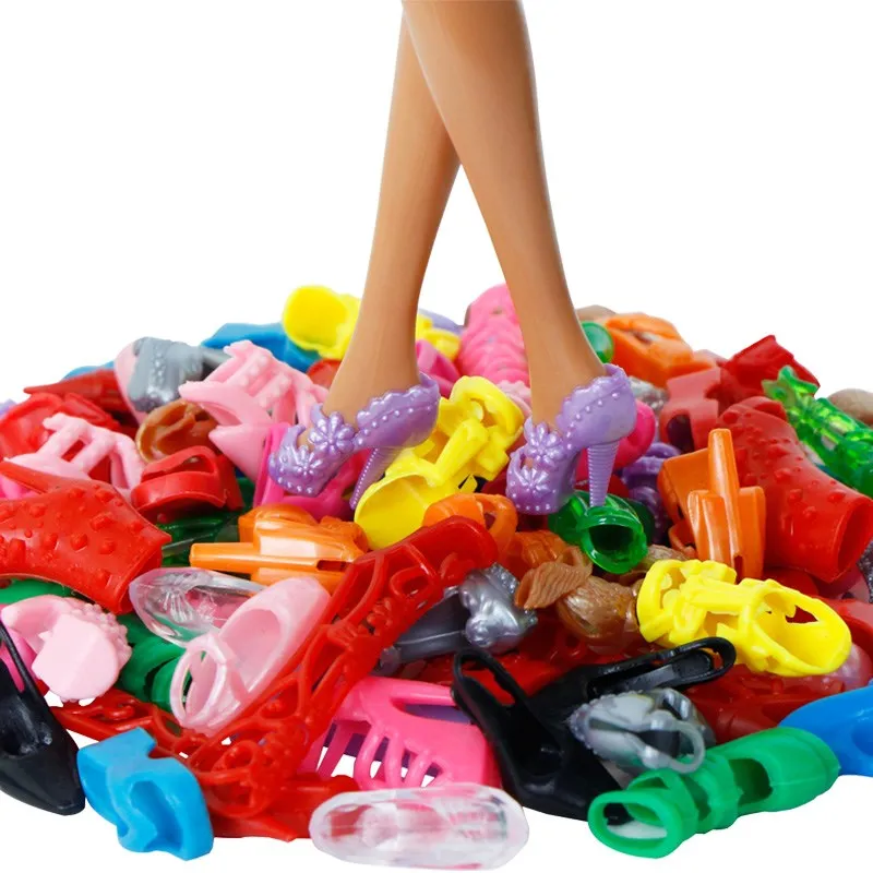 40Pcs Different High Heel Shoes Boots Fit For 11.8 Inch Barbie Doll Accessories,Child&Girl's Toys,Birthday Gift