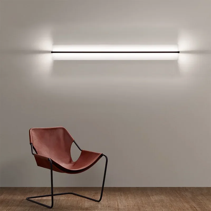 Nordic minimalist living room background wall light designer model room bedroom