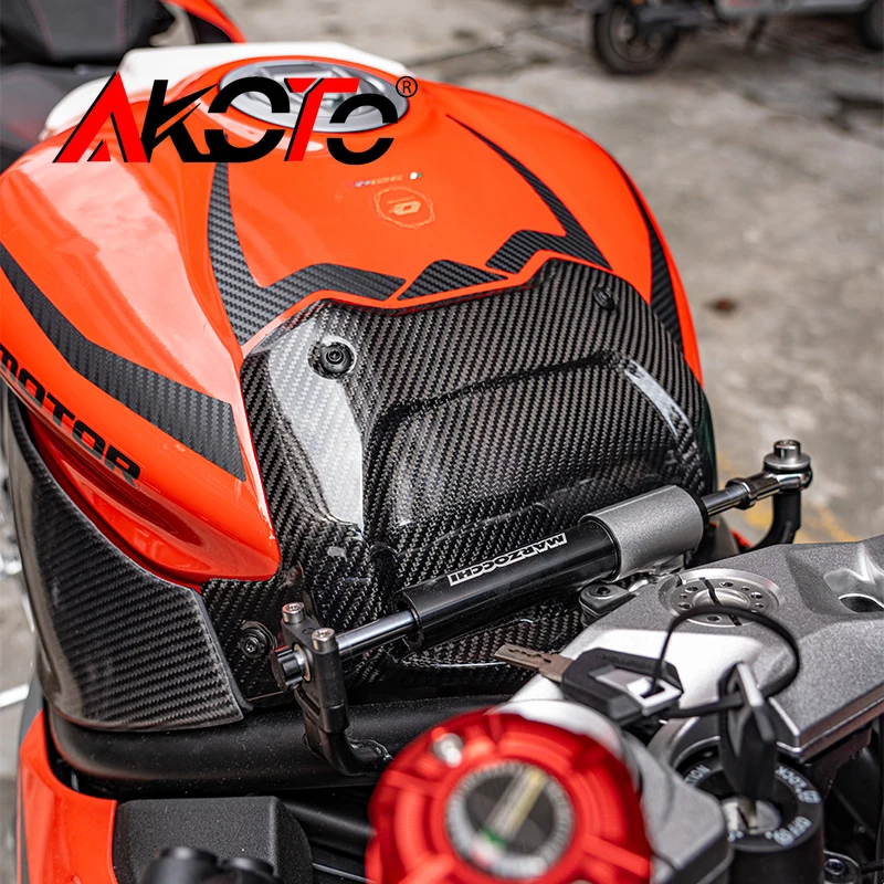 

FOR QJMOTOR SRK 921 RR SRK921 921RR SRK921RR Carbon Fiber Parts Motorcycle Front Fuel Gas Tank Cover Cap Guard Protector