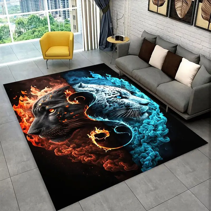 Fierce Leopard Cheetah Animal Beast Large Area Rug Non-slip Carpet for Bedroom Living Room Sofa Doormat Home Decor Floor Mat - view 6