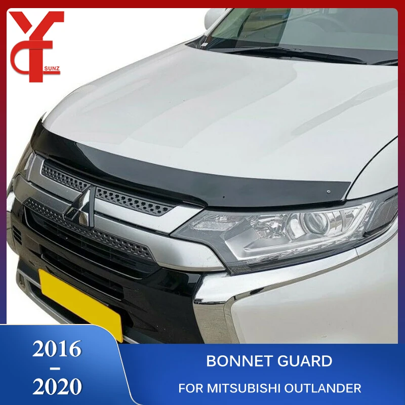 

ABS Car Bonnet Guard Protector For Mitsubishi Outlander 2016 2017 2018 2019 2020 ES LE Scoop Hood Bug Shield Car Accessories