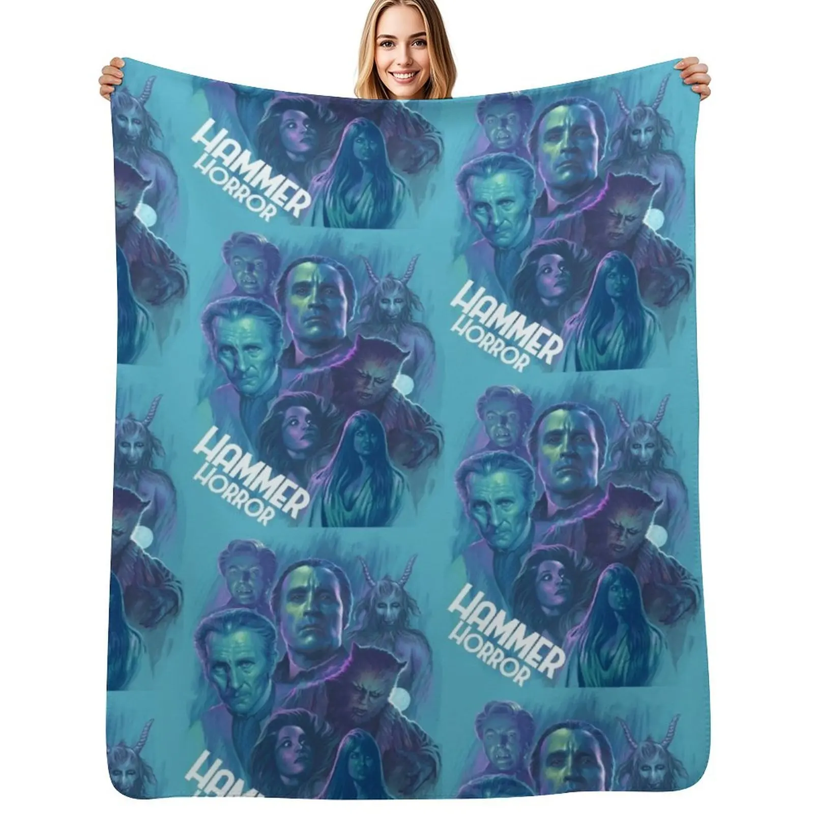 Hammer Horror Montage Throw Blanket Plaid Nap for winter Blankets For Bed Sofas Blankets For Sofas Blankets