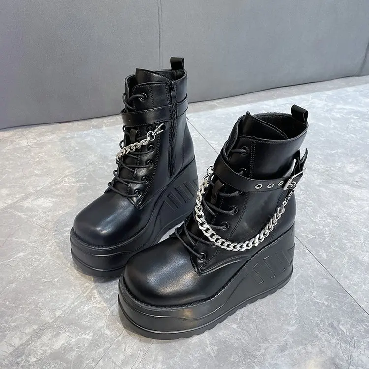 

Children's Boots Fall/winter Mid-tube Boots Leather Thick-soled Inner Increase short Boots Single-li Autumn/winter Short Boots