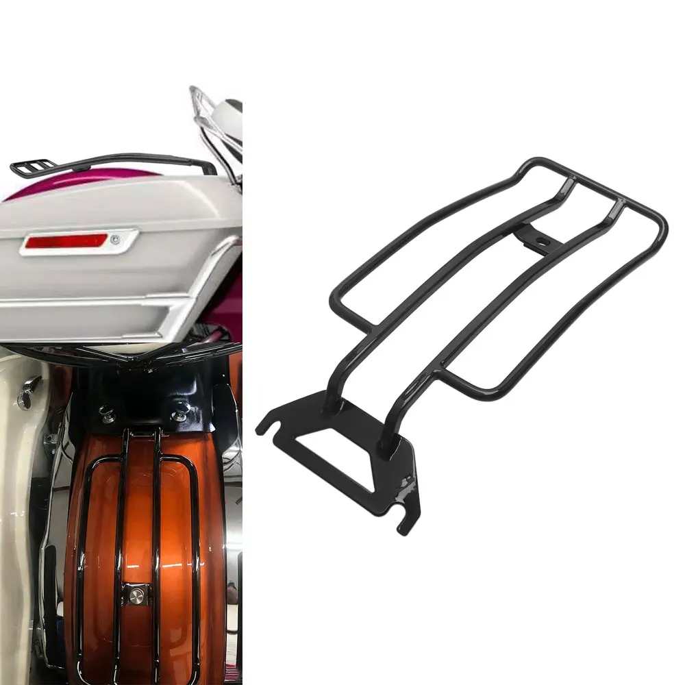 

1 шт. черный задний багажник, совместимый с моделями Harley Davidson Electra Glide Road Glide Road King 1998-2008 годов выпуска.