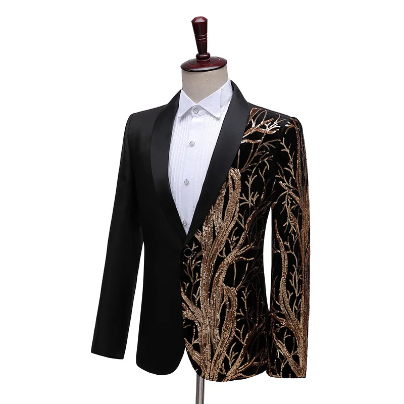 الرجال السترة سليم صالح الترتر شجرة حفل معطف المرحلة أداء الدعاوى بار DJ رئيس المغني دعوى السترة الرجال