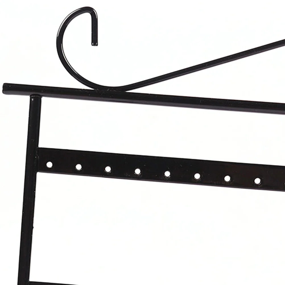 

Earring Rack Holder Black Copper Plated Jewelry Display Stand For Earrings Necklaces Storage Organizer Dust Proof