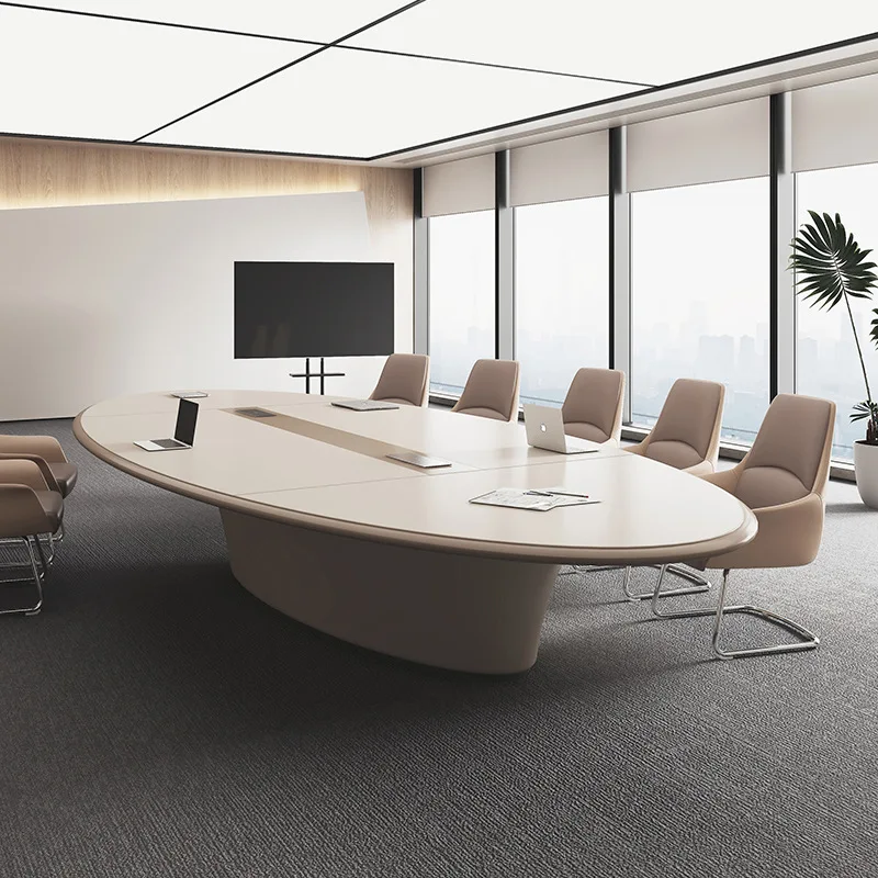 Painted conference table Long table Modern simple large business meeting tables and chairs