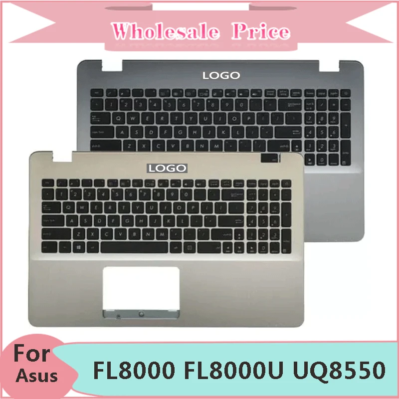 

New Original For ASUS FL8000 FL8000U UQ8550 A580U F580U V587U X542U Laptop Palmrest Case Keyboard US English Version Upper Cover