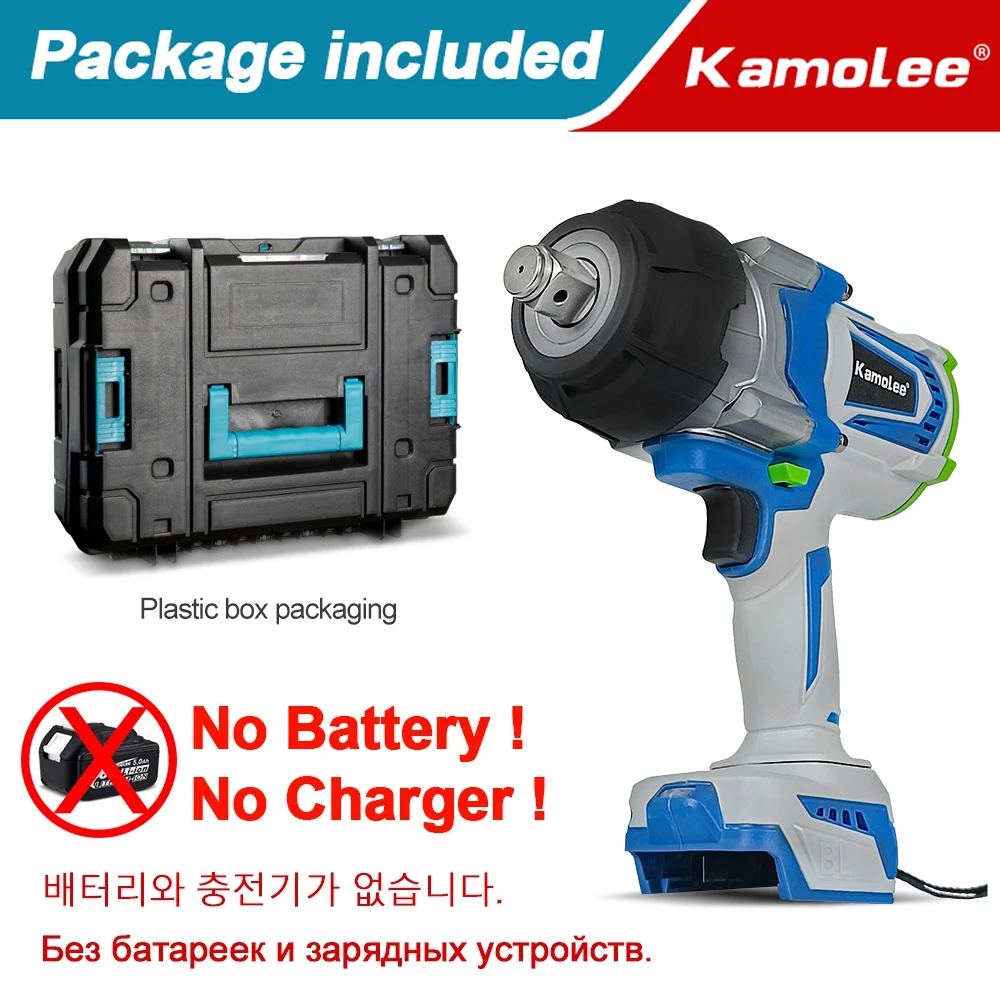 Kamolee 4100NM Brushless Electric Wrench 3/4 inch Cordless Impact Wrench Handheld Power Tool For Makita 18v Battery image 3