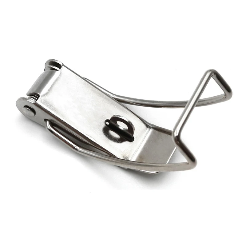 Stainless Steel Cabinet Boxes Hasp Lock Spring Loaded Latch Catch Toggle Locks Buckle For Sliding Door Window Toolbox