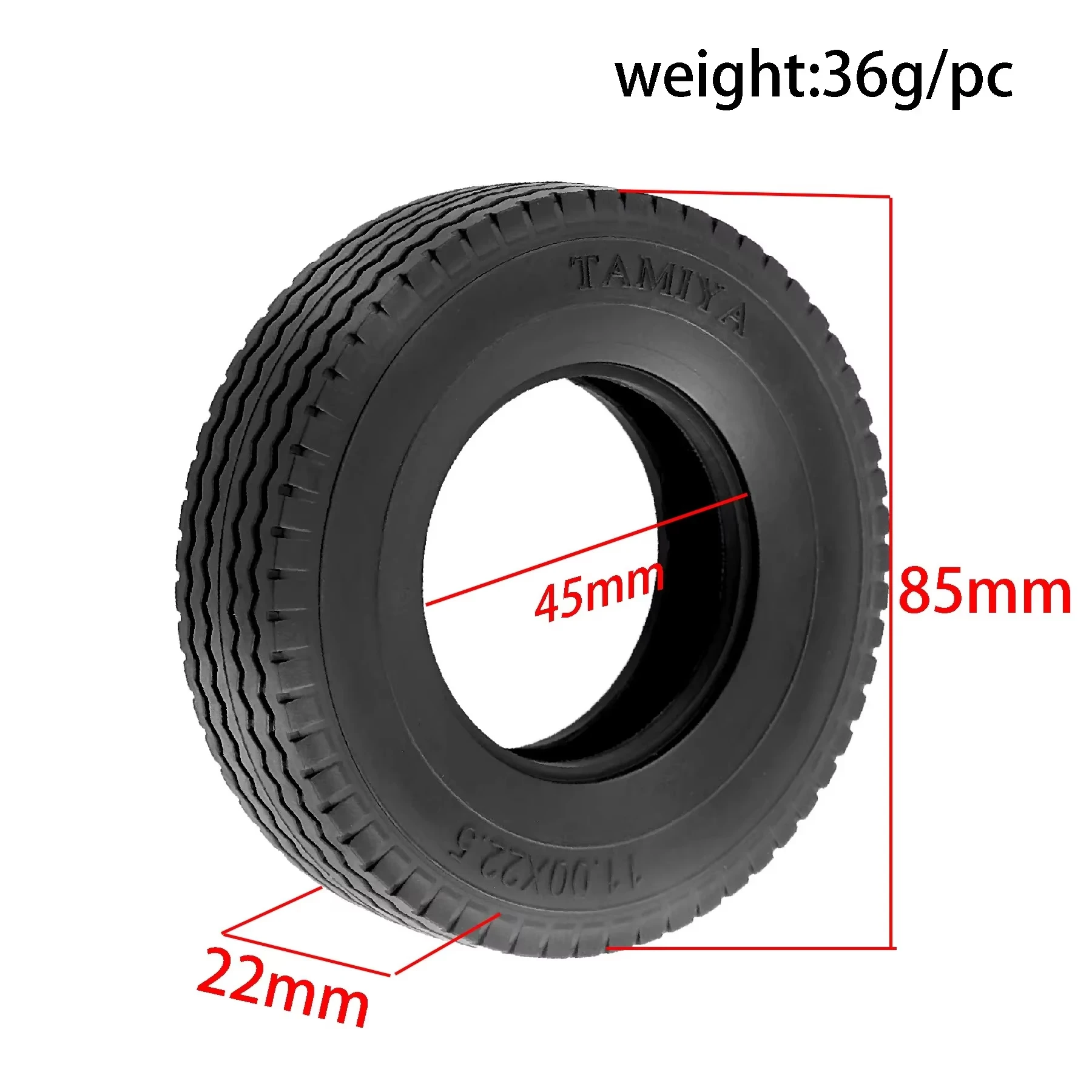 High Grip Wear Resistant Rubber Tyres 1/14 RC Truck Realistic Simulation Tires DIY Mod Accessories Compatible Tamiya Trailer Tru - view 5